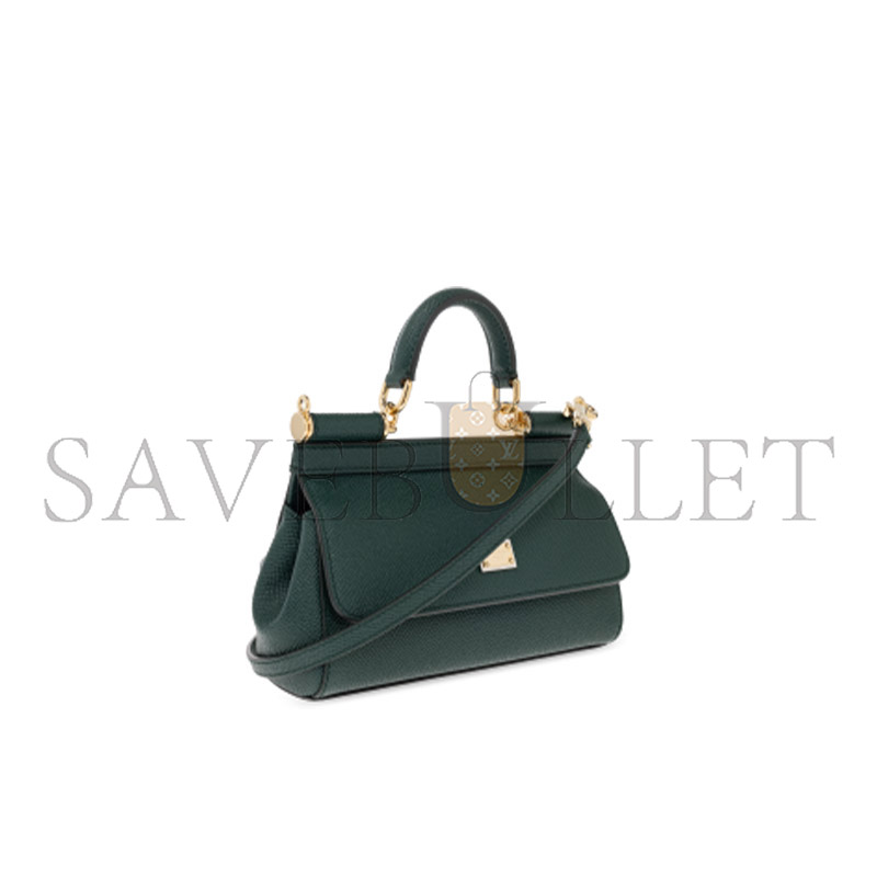 DOLCE & GABBANA WOMEN'S GREEN SMALL SICILY TOTE BAG (19*13*6cm) 
